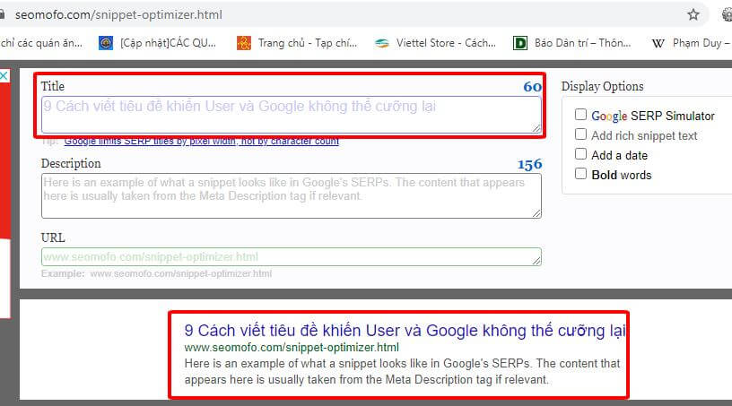 tieu de viet cho nguoi dung va google