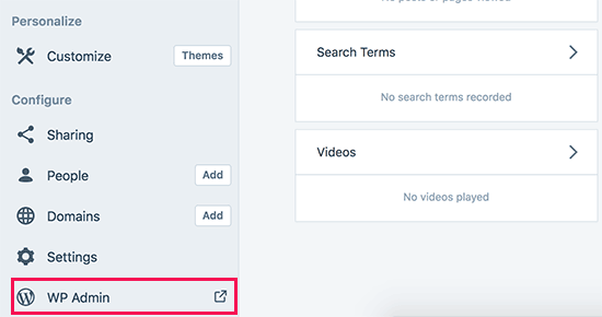 Truy cập khu vực quản trị trong WordPress.com